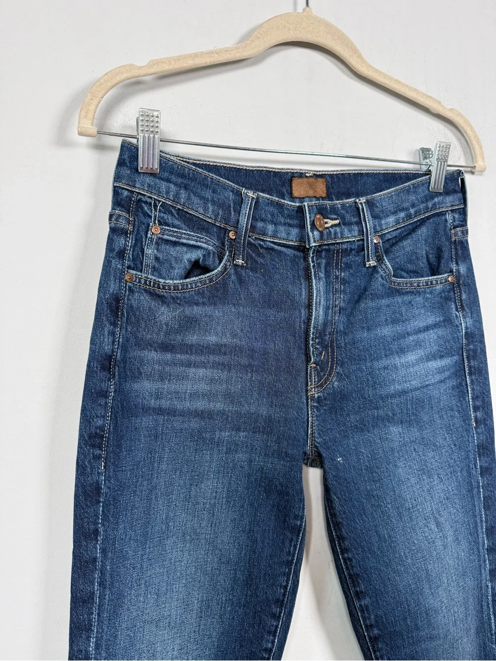 MOTHER Denim The Rascal Skimp Mid Rise Straight Leg Jeans Size 25